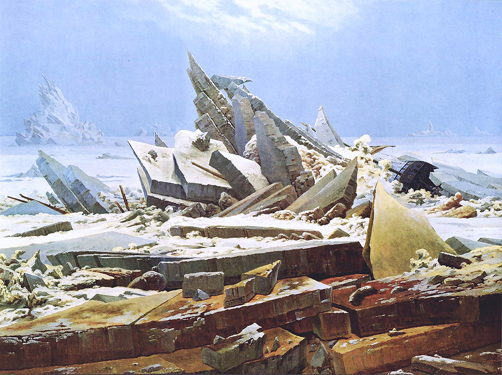 The Sea of Ice in Detail Caspar David Friedrich